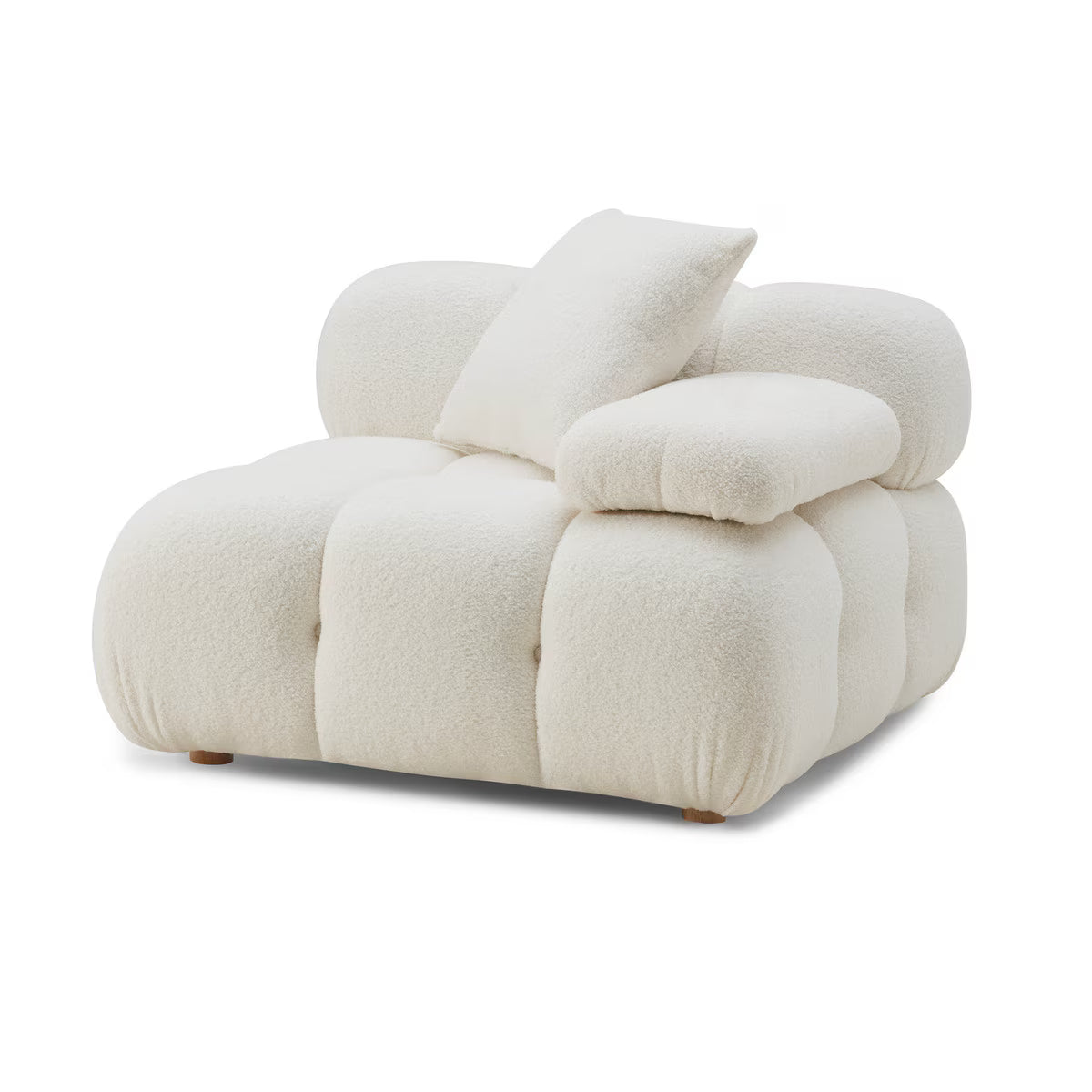 Chaise d'angle modulaire végétalienne Huggy Cream