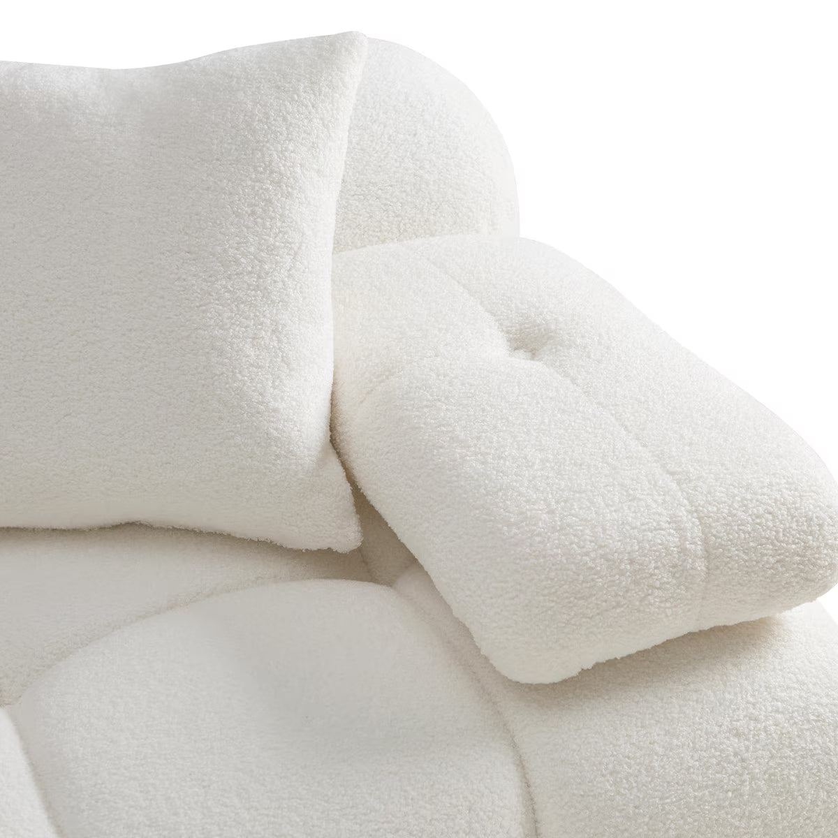 Chaise d'angle modulaire végétalienne Huggy Cream