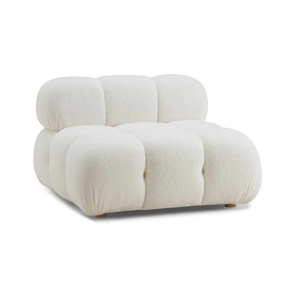 Chaise modulaire sans accoudoirs Huggy Cream Vegan