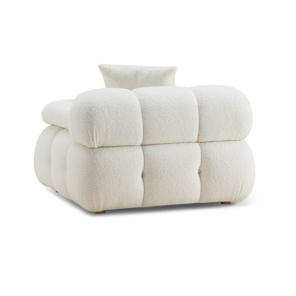 Chaise modulaire sans accoudoirs Huggy Cream Vegan