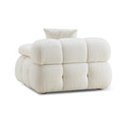 Chaise modulaire sans accoudoirs Huggy Cream Vegan