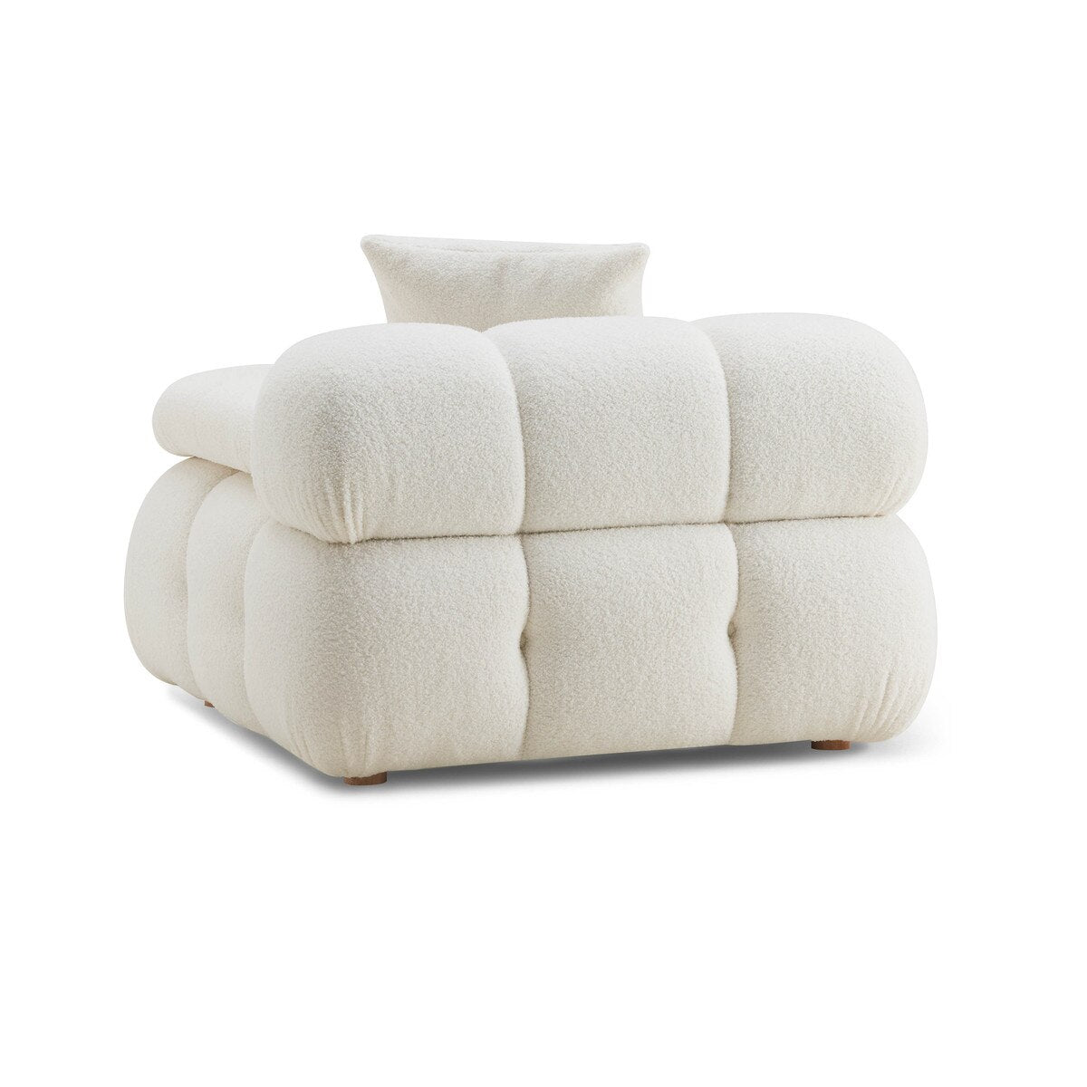 Chaise modulaire sans accoudoirs Huggy Cream Vegan