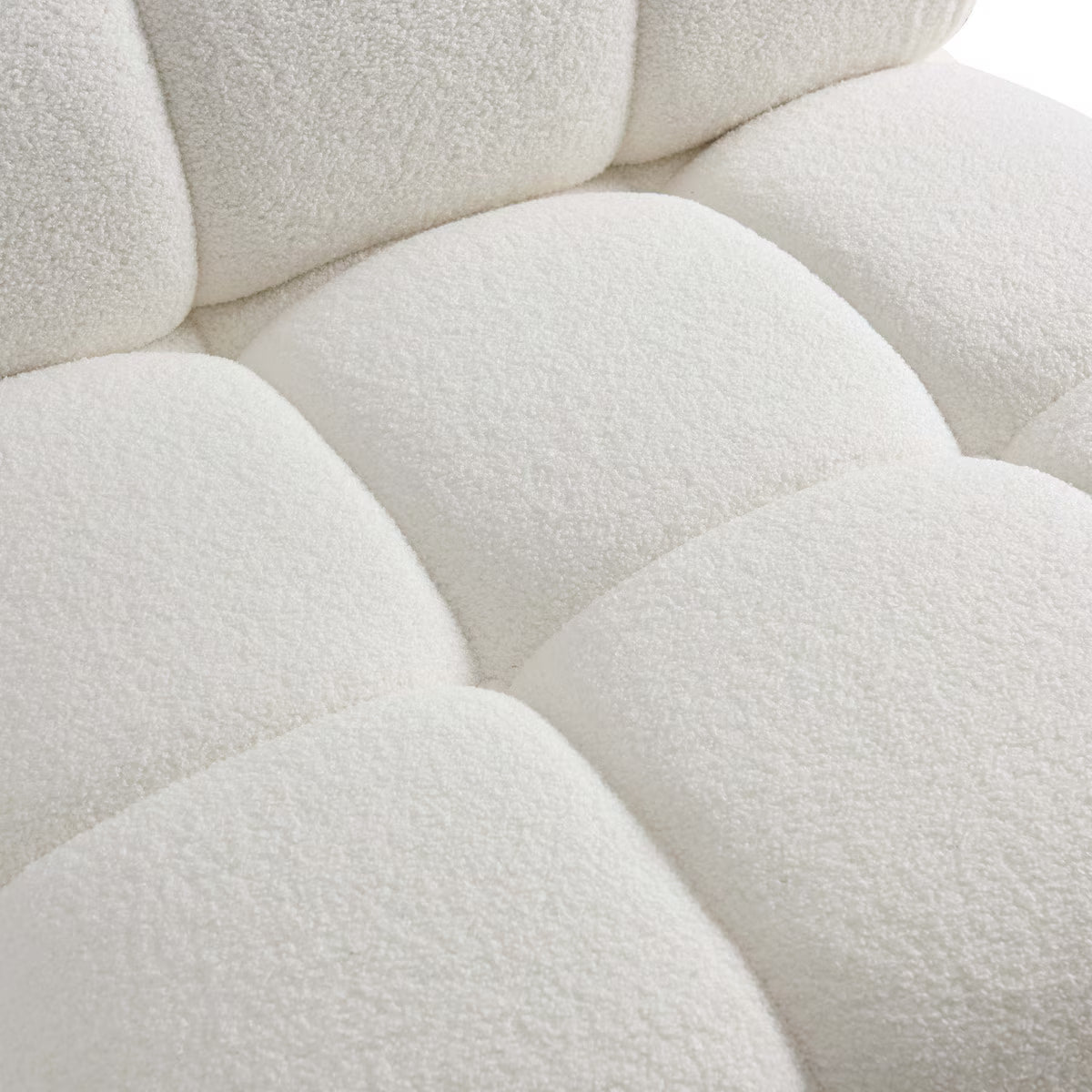 Chaise modulaire sans accoudoirs Huggy Cream Vegan