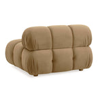 Chaise modulaire sans accoudoirs en velours Huggy Cafe Au Lait