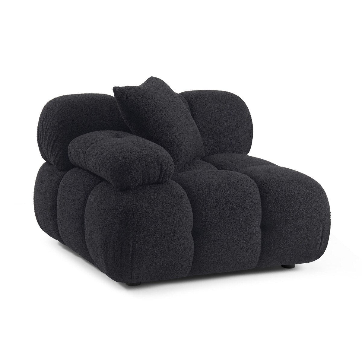 Chaise d'angle modulaire végétalienne Huggy noire