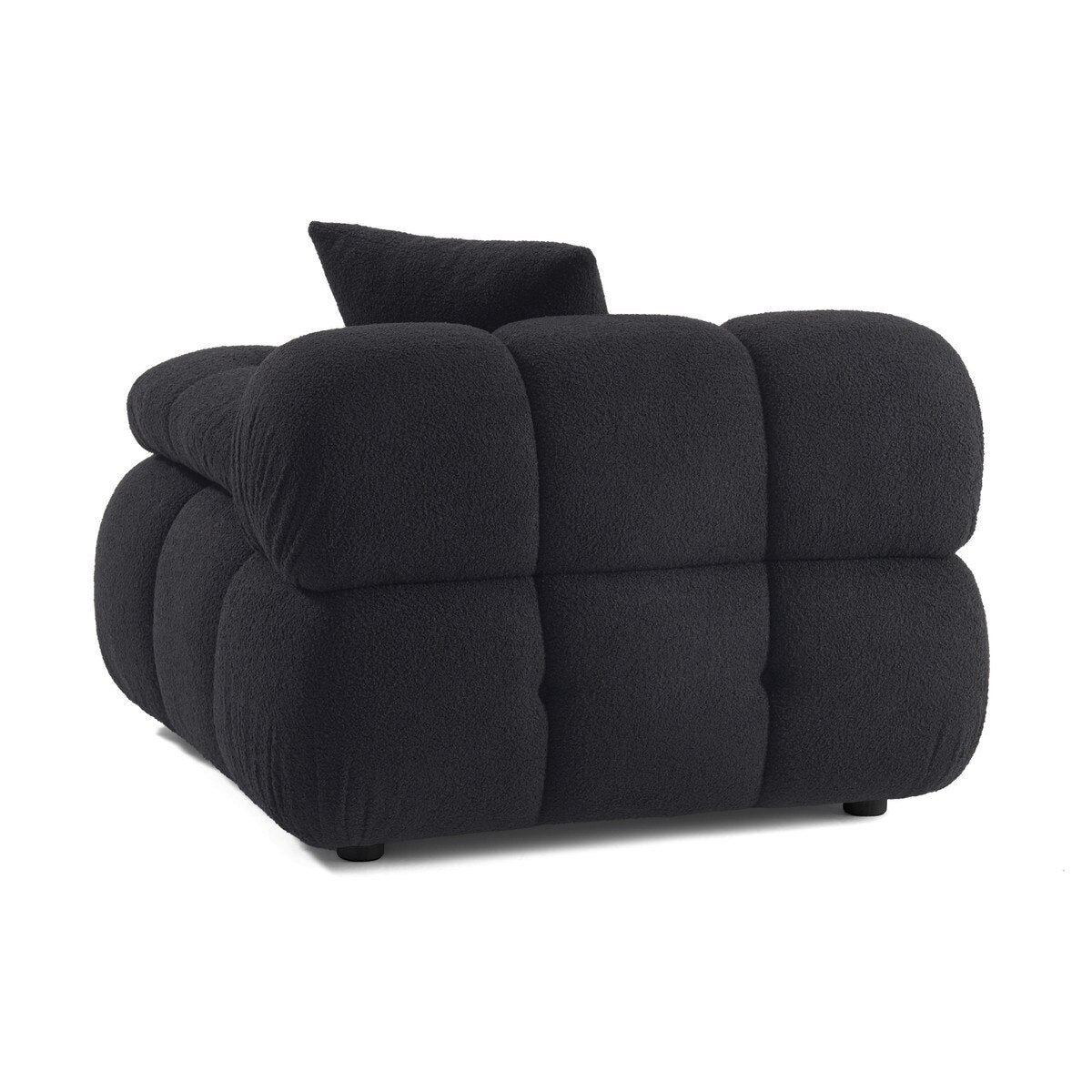 Chaise d'angle modulaire végétalienne Huggy noire