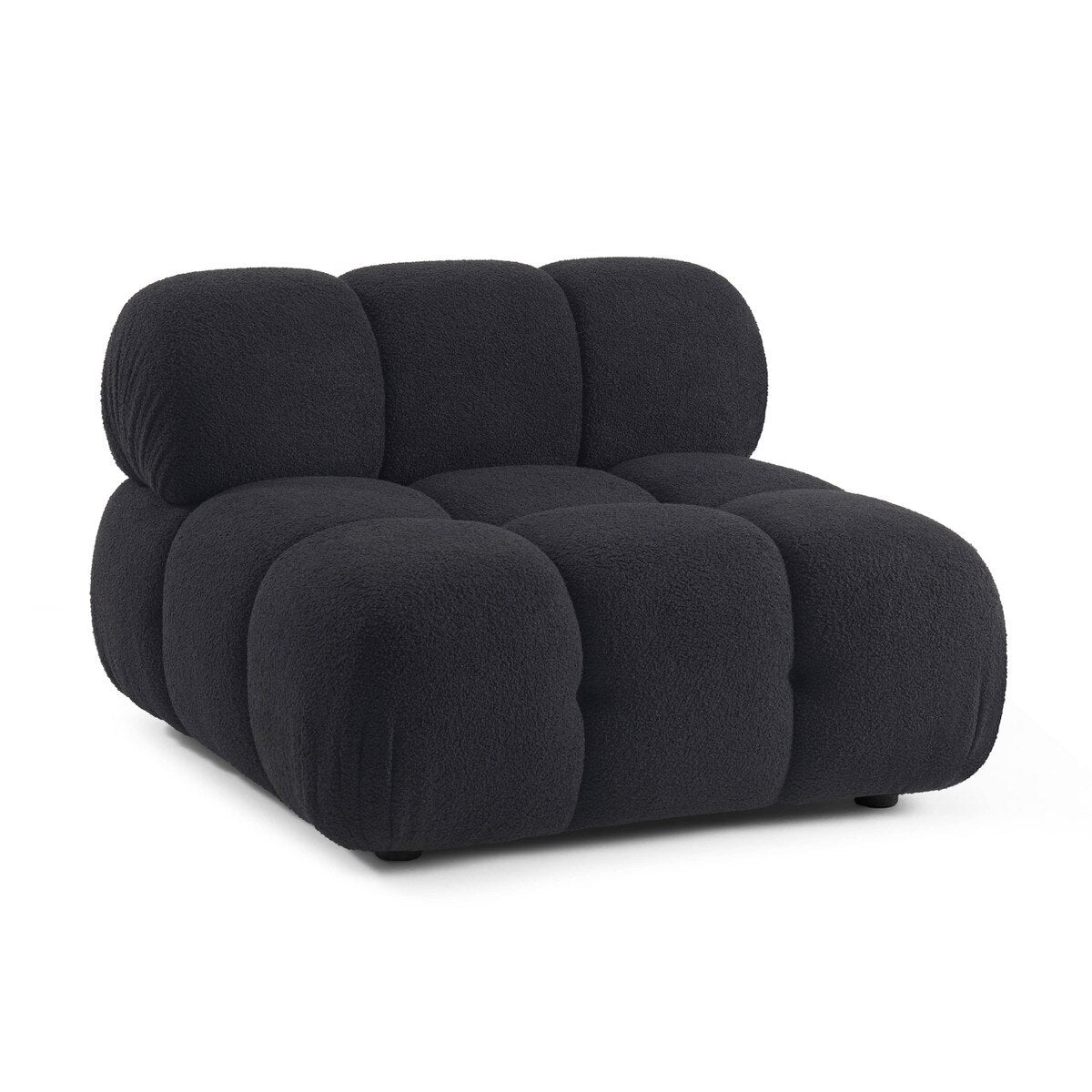 Chaise modulaire sans accoudoirs Huggy Black Vegan