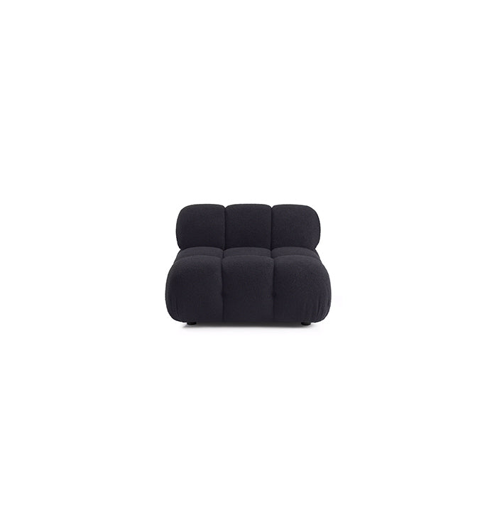 Chaise modulaire sans accoudoirs Huggy Black Vegan