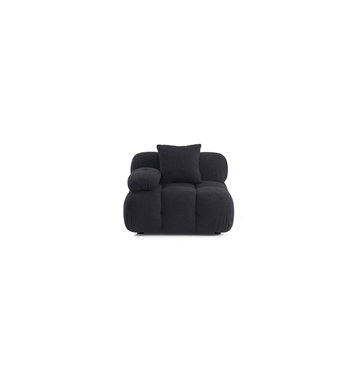Chaise d'angle modulaire végétalienne Huggy noire