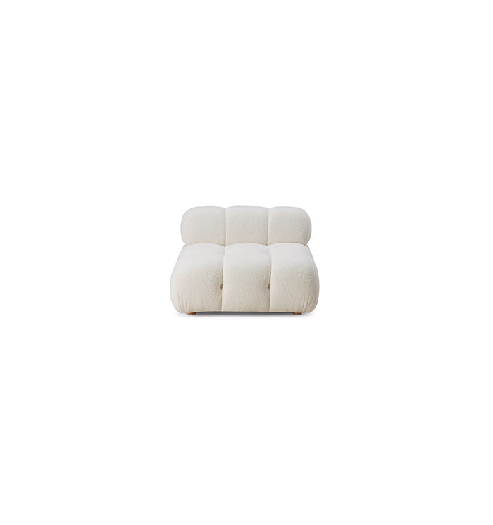 Chaise modulaire sans accoudoirs Huggy Cream Vegan