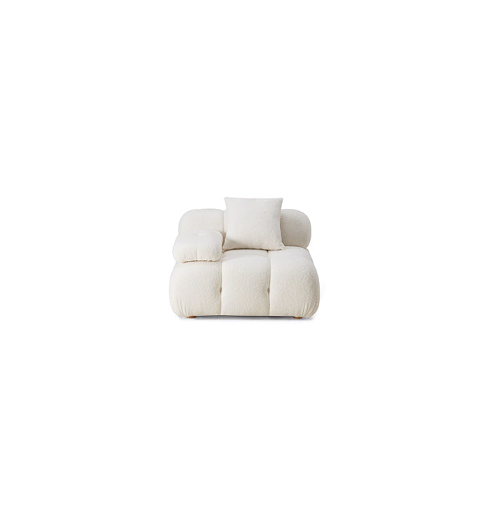 Chaise d'angle modulaire végétalienne Huggy Cream