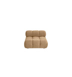 Chaise modulaire sans accoudoirs en velours Huggy Cafe Au Lait